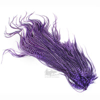 Hareline Half Grizzly Saddles - Purple