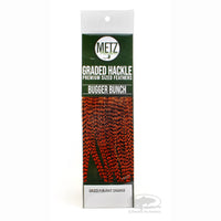 Metz Graded Hackle Bugger Bunch - Burnt Orange Grizzly