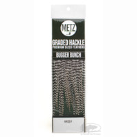 Metz Graded Hackle Bugger Bunch - Natural Grizzly
