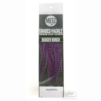 Metz Graded Hackle Bugger Bunch - Purple Grizzly