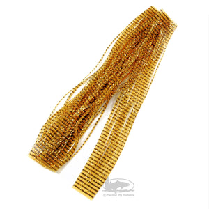 Barred Sili Legs - Amber - Grizzly Silicone Rubber Legs Amber Gold Flake