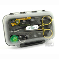 Dr. Slick Fly Fishing Tools Gift Set - Scissor Clamps, Cyclone Nippers, Retractor and Fly Box.