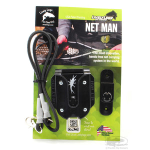 Net Man by Lively Legs - Black - Fishing Net Holder Belt Clip