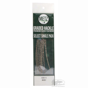 Metz Graded Hackle Select Single Packs - Grizzly