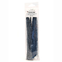 Micro Barred Voodoo Fibers - Black Barred Blue - Fly Tying