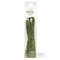 Micro Barred Voodoo Fibers - Black Barred Olive - Fly Tying