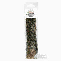 Micro Barred Voodoo Fibers - Black Barred Tan - Fly Tying