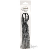 Micro Barred Voodoo Fibers - Black Barred White - Fly Tying