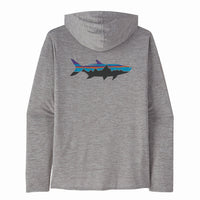 Patagonia Capilene Cool Daily Graphic Hoody - Fitz Roy Tarpon Feather Grey