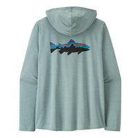 Patagonia Capilene Cool Daily Graphic Hoody - Fitz Roy Trout: Thermal Blue X-Dye