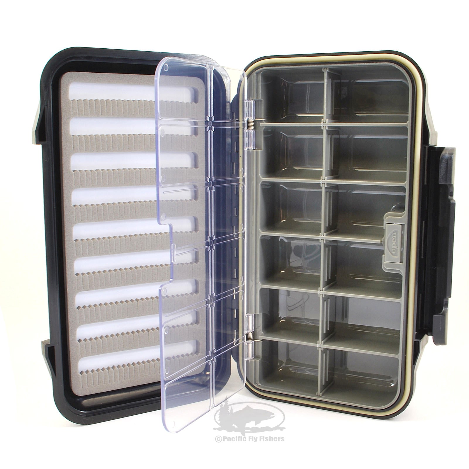 fly box tackle shop Pacific Fishers Half Compartment Waterproof Fly Built for anglers who Fly Fishing Reels Best right Ghost Rubber Replacement Trout Net Bag:Brookie - Backcountry Brookie Series $20.00