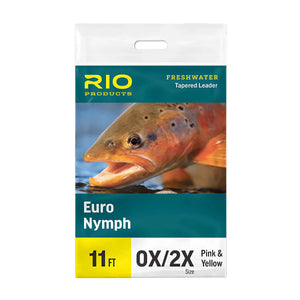 RIO Euro Nymph Leaders - Chartreuse Pink & Yellow