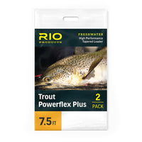 RIO Trout Powerflex Plus Leaders 7.5 Foot - 2-Pack - Fly Fishing Leaders