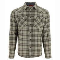 Simms Men's Santee Flannel - Pale Pine Shadow Box Plaid