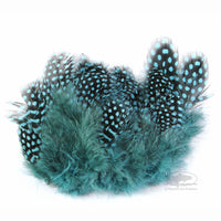 Strung Guinea Feathers - Silver Doctor Blue