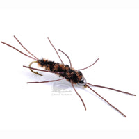 Tungsten Pat's Rubber Legs - Black and Brown - Stonefly Nymphs - Fly Fishing Flies