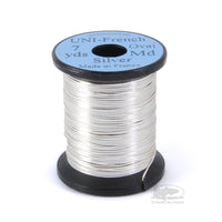 UNI French Oval Tinsel - Silver - Fly Tying 