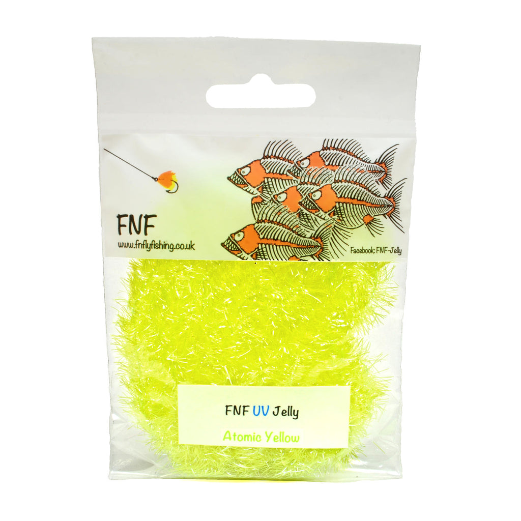 FNF Jelly Fritz - 15mm - Fly Tying Materials - Atomic Yellow