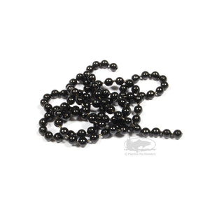 Black Bead Chain Eyes - Fly Tying Materials