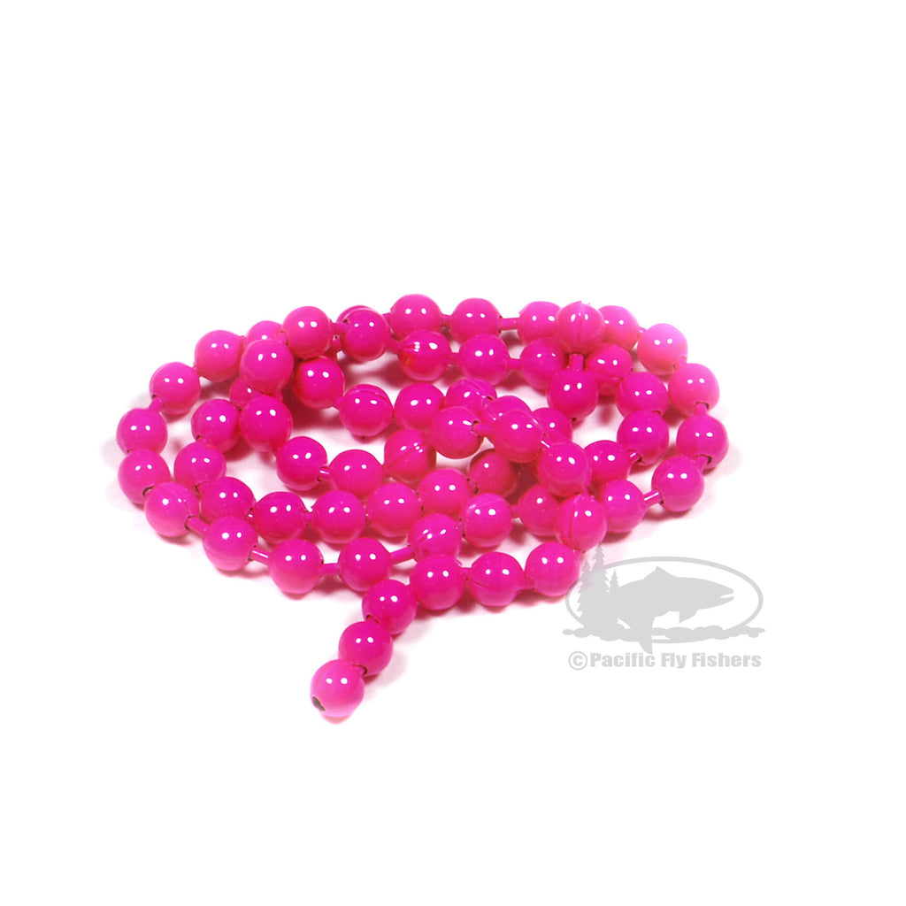 Bead Chain Eyes - Fluorescent Pink