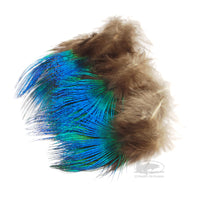 Blue Peacock Neck Feathers - Fly Tying Materials