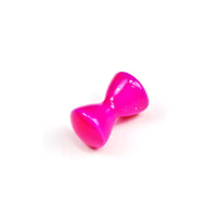Hareline Brass Eyes - Painted - Fl Pink- Fly Tying Dumbbell Barbell Eyes