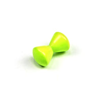 Hareline Brass Eyes - Painted - Fl Yellow Chartreuse - Fly Tying Dumbbell Barbell Eyes