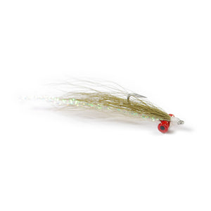 Clouser Minnow -  Olive / White - Pacific Fly Fishers