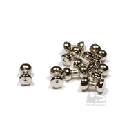 Lead Dumbbell Eyes - Nickel Silver Plated - Fly Tying Materials