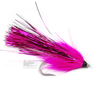 Flash Fly - Cranberry Fuchsia Pink - Silver, Chum Salmon - Fly Fishing Flies
