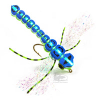 Whitlock's Gorilla Damselfly Dragonfly - Blue & Chartreuse