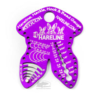 Hareline Hook, Hackle & Bead Gauge - Purple