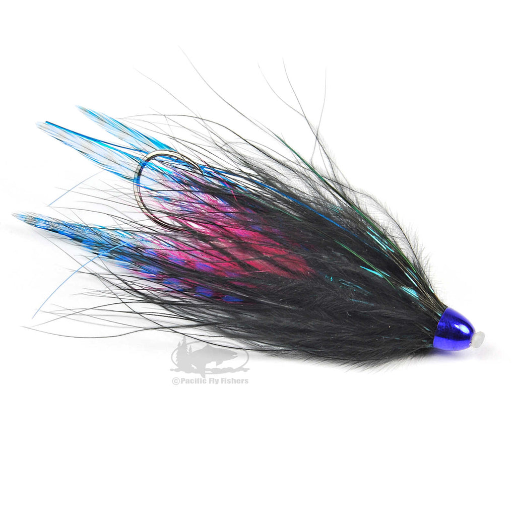 Hartwick's Cone Wiggler - Black & Blue - Steelhead Tube Flies - Fly Fishing Flies