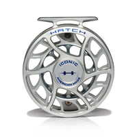 Hatch Iconic 5 Plus Fly Reel - Clear/Blue Large Arbor