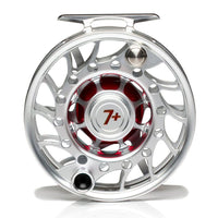 Hatch Iconic 7 Plus Fly Reel - Clear/Red Mid Arbor