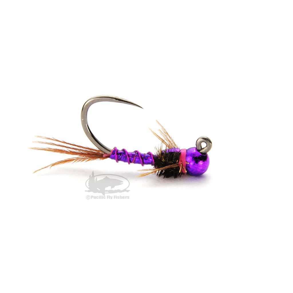 Jig Lightning Bug - Purple - Euro Nymph - Tungsten - Fly Fishing Flies