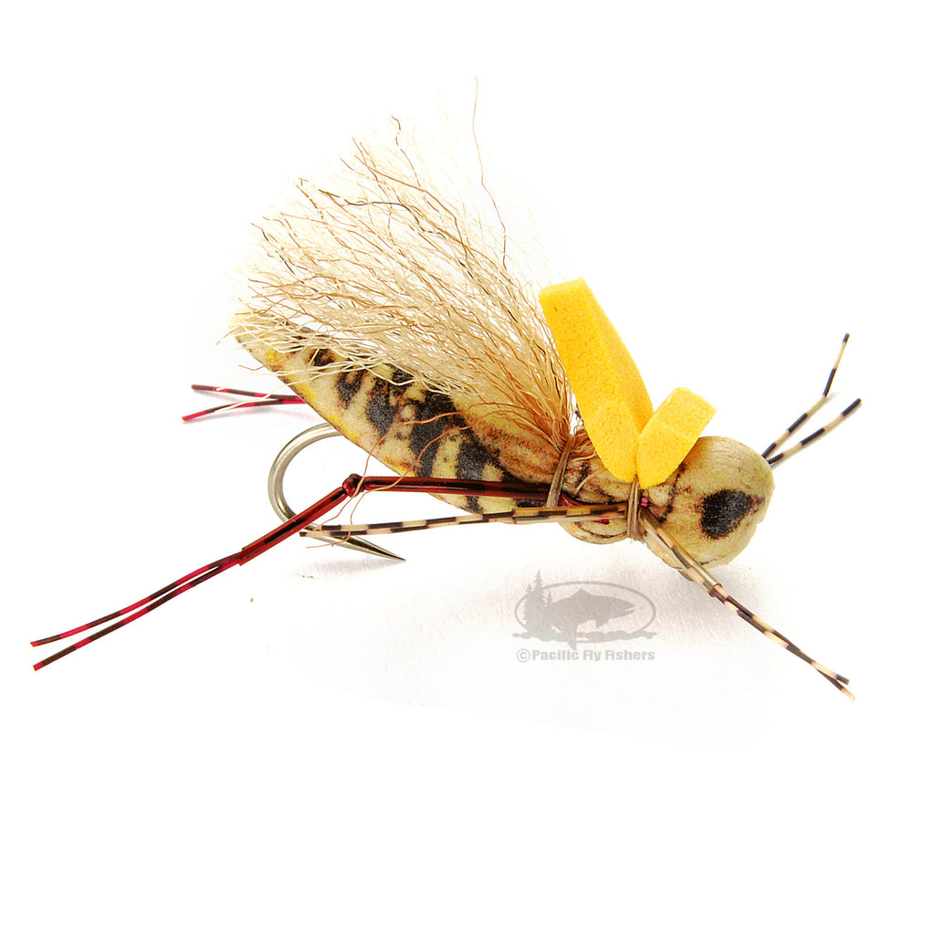 KK's Henneberry Hopper - Tan - Grasshopper Terrestrials - Fly Fishing Flies