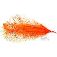 MFC Ostrich Plumes - Hot Orange - Select Steelhead Spey Intruder Feathers - Fly Tying Materials
