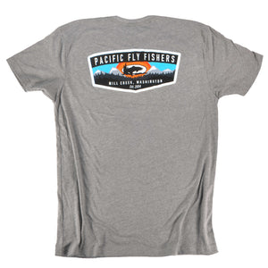 Pacific Fly Fishers Logo Tee Shirts - Heather Gray - Fly Shop T-Shirts