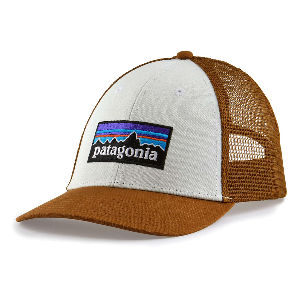 Patagonia P-6 Lgo Lopro Trucker Hat - White W/Bear Brown