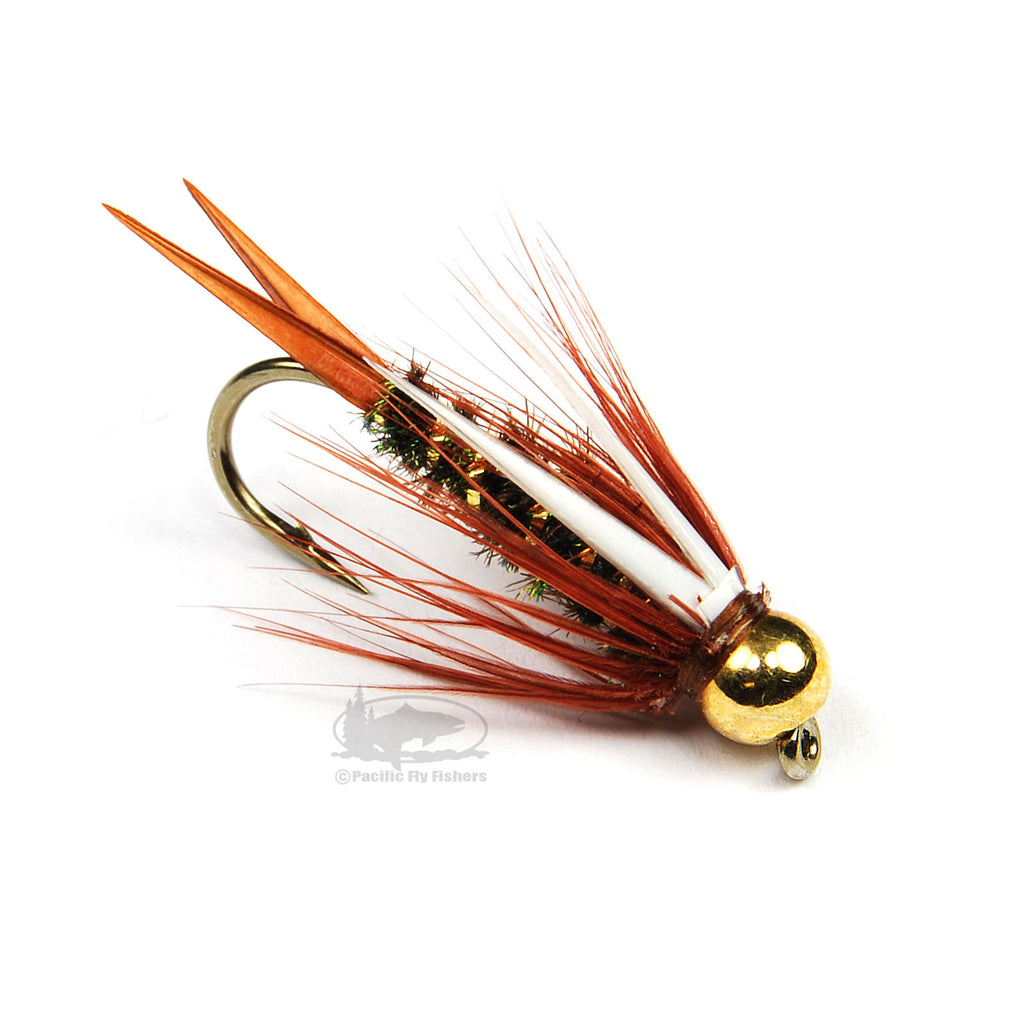 3-pack Tungsten Bead Prince Flashback Bead Head Nymph Fly Trout