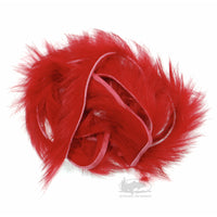 Hareline Micro Rabbit Strips - Red - Fly Tying Materials