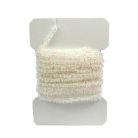 Speckled Chenille - Pearl / White