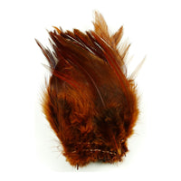 Strung Rooster Saddles - Dyed Brown